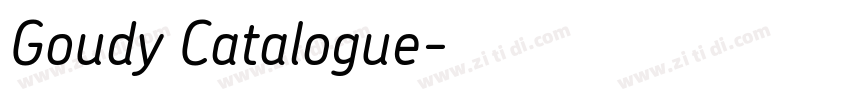 Goudy Catalogue字体转换 Goudy Catalogue字体转换